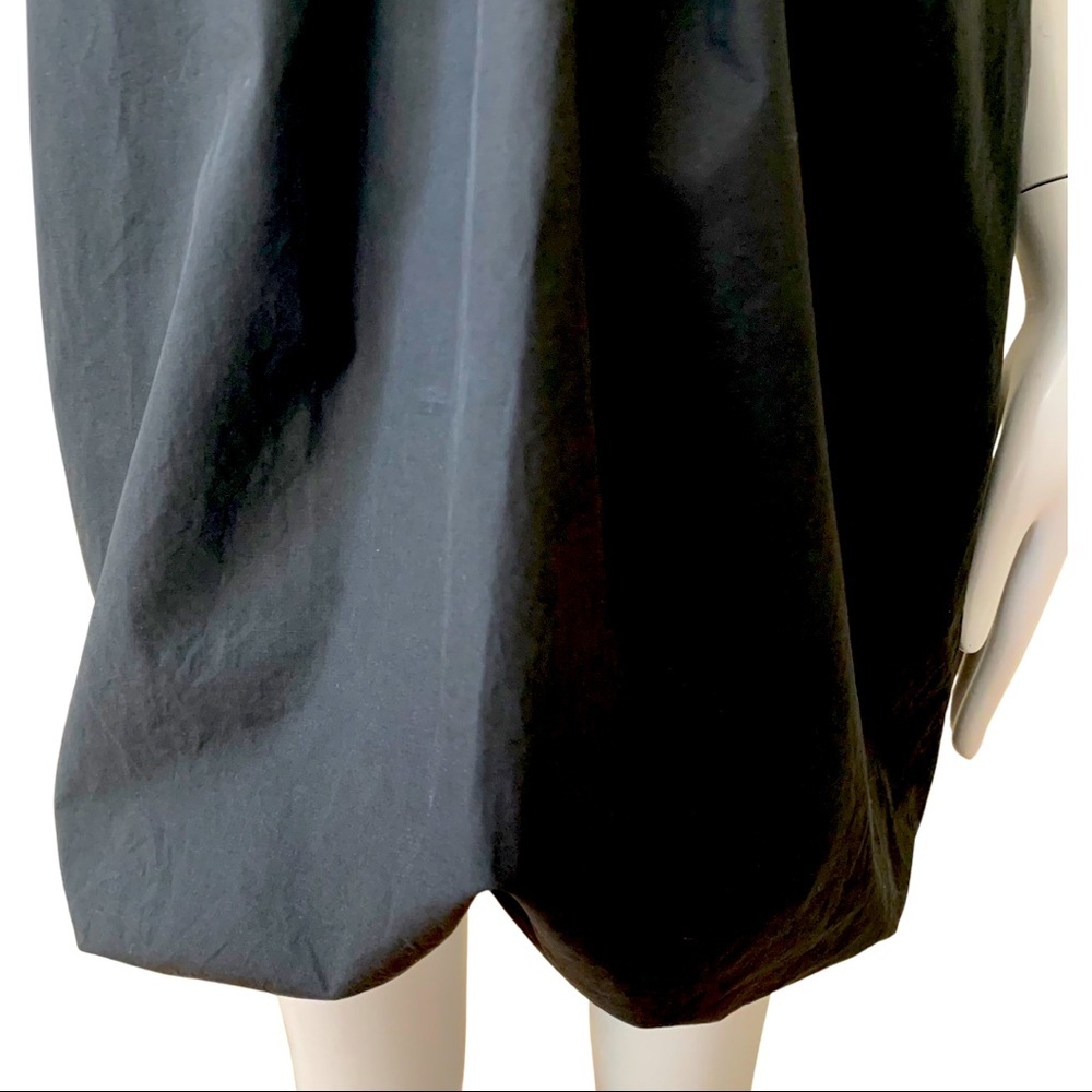 MARC JACOBS Bubble Hem Black Dress Cotton Poplin Sleeveless V-Neck LBD Size 4 - Picture 5 of 15
